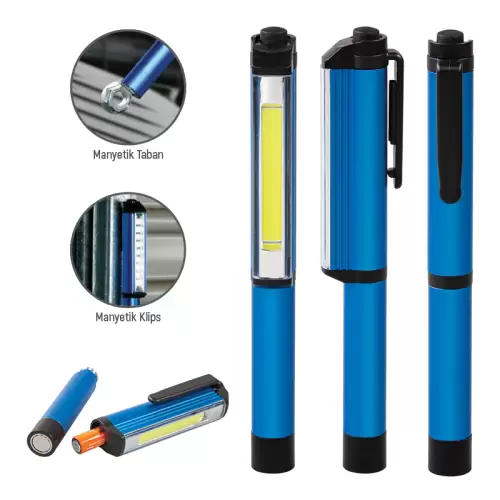 5110 Mavi Metal Pen Light - El Feneri