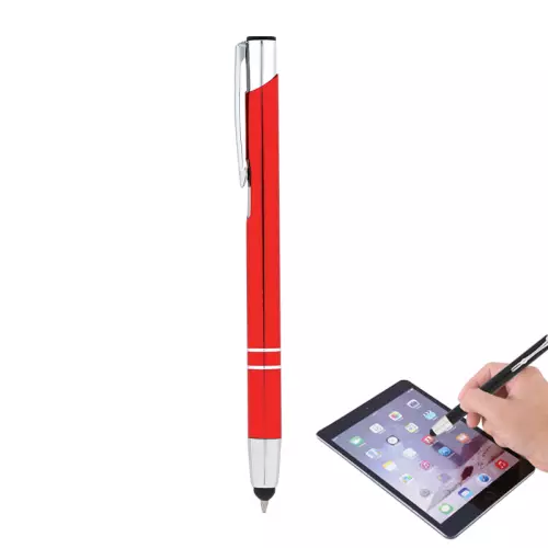 1011 Kırmızı Metal Tükenmez Touchpen Kalem