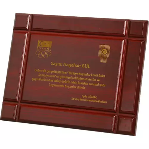 Ahşap Plaket