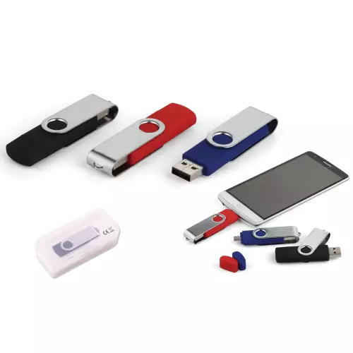 8 GB Döner Kapaklı USB Bellek (OTG Özellikli)