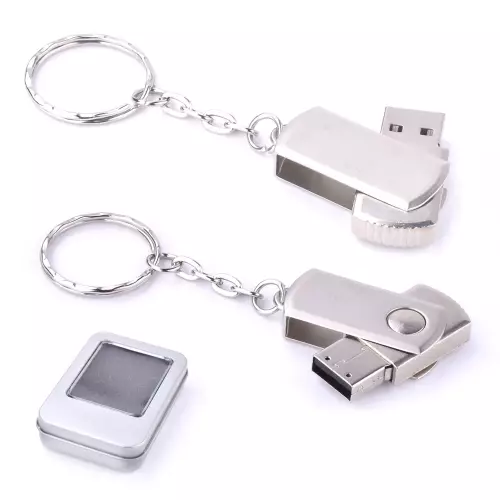 USB 3.0 Bellek 16 GB Döner Kapaklı Metal Anahtarlık